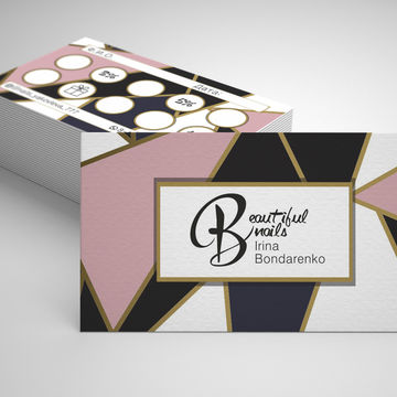 Визитка/Карта лояльности для мастера ногтевого сервиса