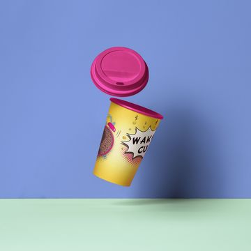 Разработка дизайна для стаканчиков кофейни &quot;WakeCup&quot;