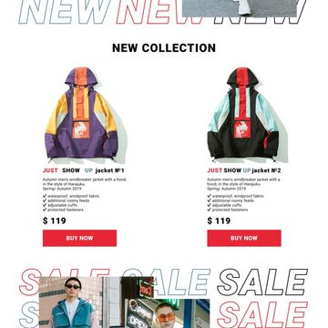 Landing page для мультибрендового интернет-магазина Again.