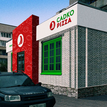 Визуализация фасада пиццерии