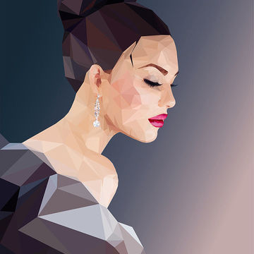 обработка портрета в стиле лоуполи