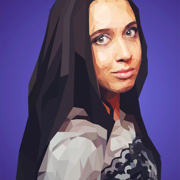 обработка портрета в стиле лоуполи