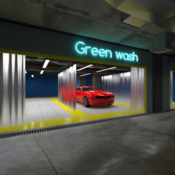 3д моделирование автомойки Green wash