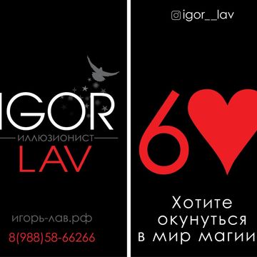 Макет визитки для иллюзиониста