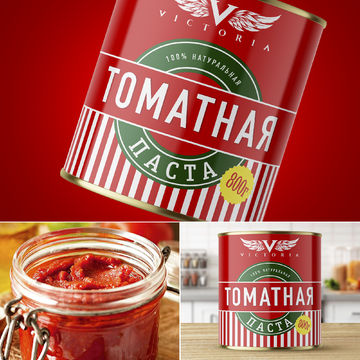Этикетка для томатной пасты