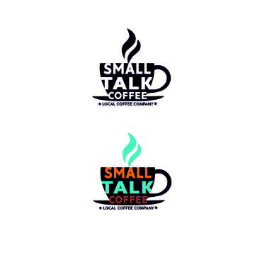 Разработка логотипа и фирменного стиля для кофейни Small Talk Coffee