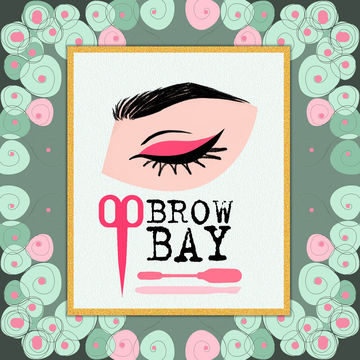 Лого и оформление для BrowBay (студия бровей)