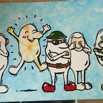 рисунок на холсте