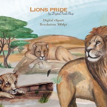Клипарт lions pride
