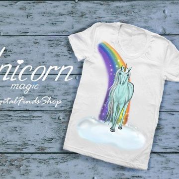 Дизайн футболки Единорог