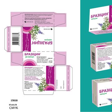Оформление упаковки препарата Бразицин для женщин.