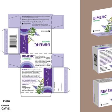 Оформление упаковки препарата Вименс для женщин.