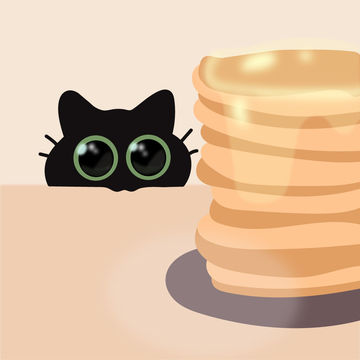 иллюстрация милого котика