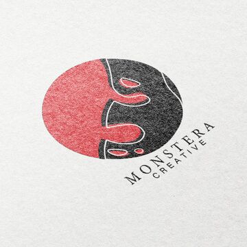 Дизайн логотипа креативного агентства &quot;Monstera creative&quot;