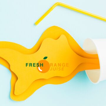 Дизайн логотипа для магазина &quot;Fresh orange&quot;