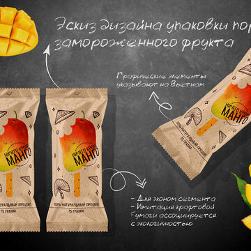 Дизайн упаковки замороженного фрукта