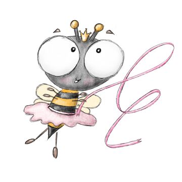 Персонаж для открытки Пчелерина