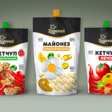 Логотип и дизайн упаковки для линейки продуктов ЦАРСКИЙ