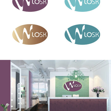 Эскиз лого Wlosk, сети косметологических салонов