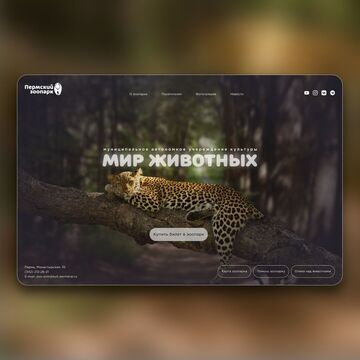 Разработка первой страницы сайта для &quot;Пермский зоопарк&quot;