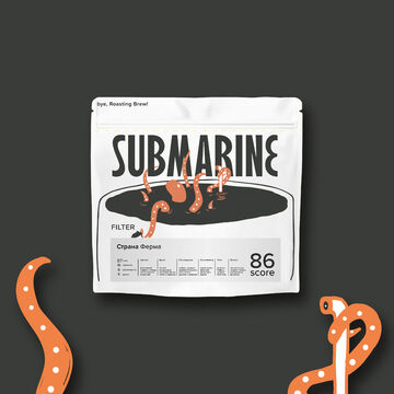 Иллюстрация для упаковки кофе SUBMARINE