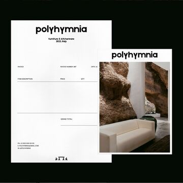 Polyhymnia invoice &amp; postcard