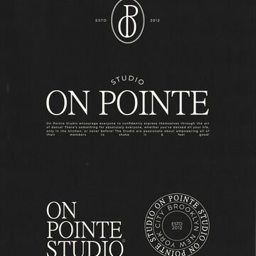 On Pointe Studio logo&amp;marks