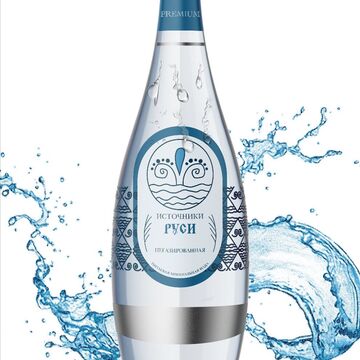 Логотип и этикетка питьевой воды &quot;Источники Руси&quot;