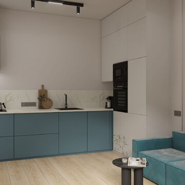 Визуализация кухни-гостиной. Дизайн от polina27emess