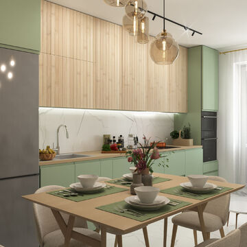 Визуализация кухни-гостиной. Дизайн от polina27emess