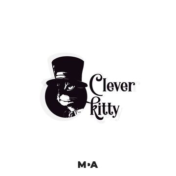 Дизайн логотипа Clever kitty