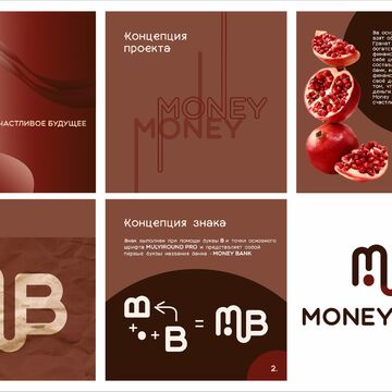MONEY BANK фирменный стиль (некоторые страницы брендбука/1)