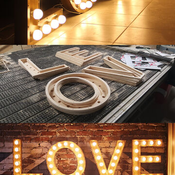 LOVE - декоративная надпись со светом