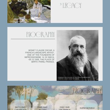 design presentation: Claude Monet