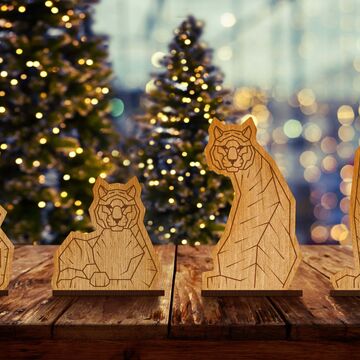 Сувениры для лазерной резки по дереву к году тигра.