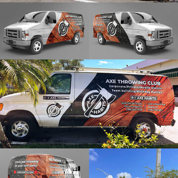 Фирменная оклейка автомобиля Ford для AXE HABITS (Miami)