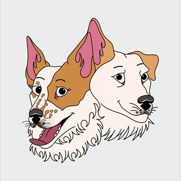Логотип White Dogs. Нарисованы вручную