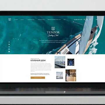 Разработка и дизайн сайта для яхт-клуба &quot;Tenzor&quot;