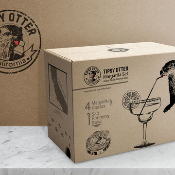 Логотип и дизайн упаковки для коктейльного набора Tipsy Otter