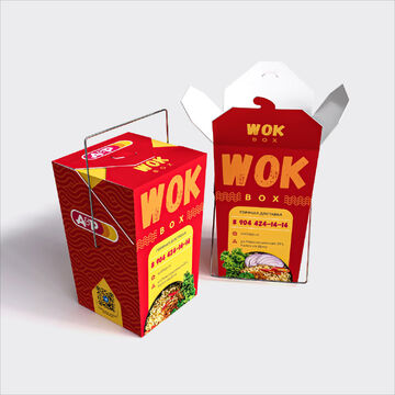 Дизайн коробки для лапши WOK.