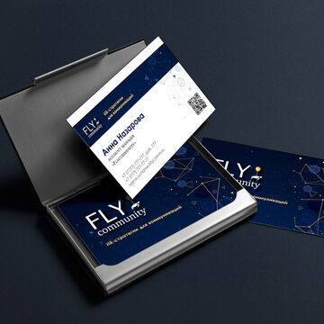Визитки для компании &laquo;Fly Community&raquo;