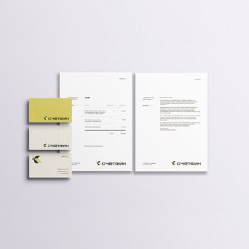 Логотип и фирменный стиль. Счётфин