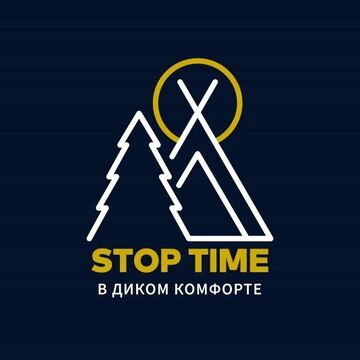 логотип для глэмпинга Stop time