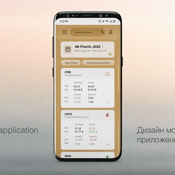 UI/UX-дизайн мобильного приложения Earnings Whispers