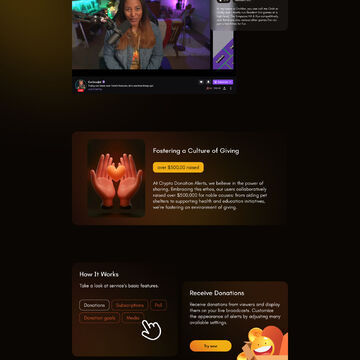 Дизайн платформы для Криптодонатов стримерам