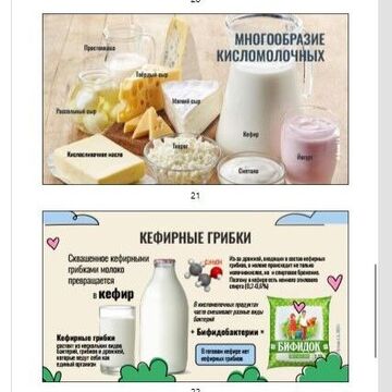 Мини-книга про кисломолочные продукты