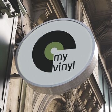 Логотип для магазина пластинок &quot;my vinyl&quot;