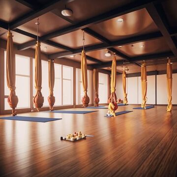 Фитнес зал, воздушная йога
