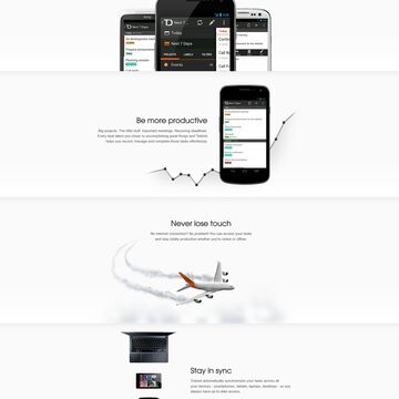 Landing page для проекта Todoist