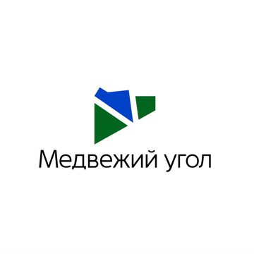 Логотип для названия местности в виде головы медведя